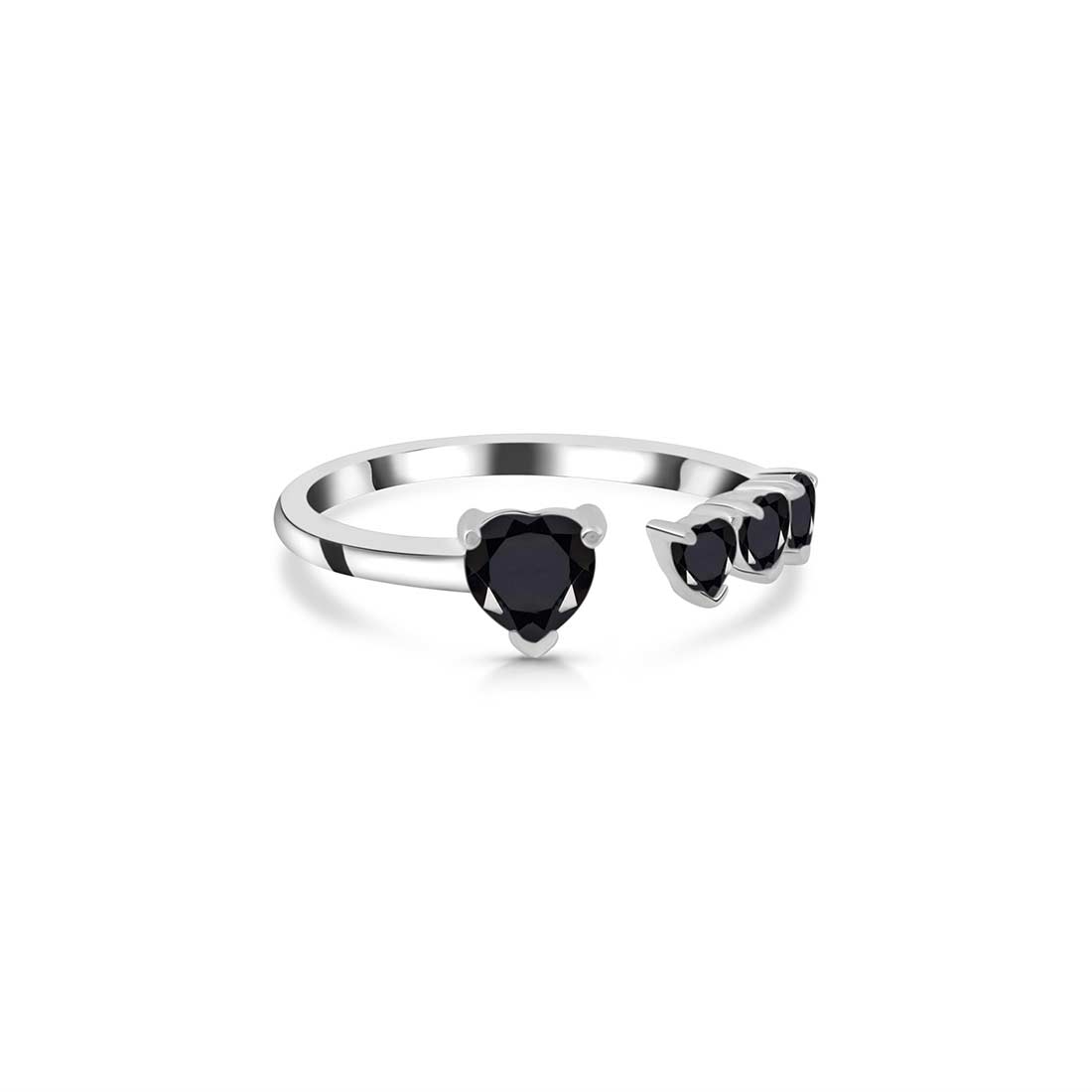 Black Tourmaline Ring-(BLS-SR-2747.)